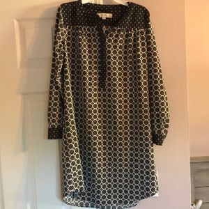 LOFT Gray Medallion Dress